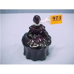 New Amethyst Figural Powder Jar...