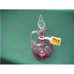 Cranberry Glass Cruet...