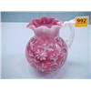 Image 1 : Cranberry Opalescent Milk Pitcher...