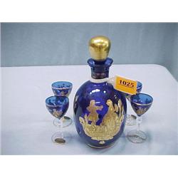 Cobalt Decanter Set...