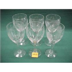 Six Cut Crystal Wine Glasses...