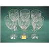 Image 1 : Six Cut Crystal Wine Glasses...