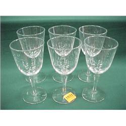 Six Cut Crystal Wine Glasses...