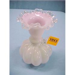 Fenton Peach Crest Vase...