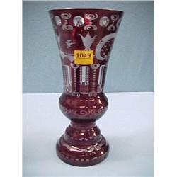 Ruby Flashed Vase...