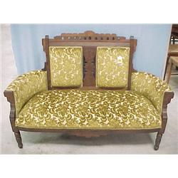 Walnut Eastlake Settee...