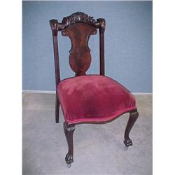 Carved Mahogany Chair...