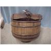 Image 1 : Large Wooden Well Bucket...