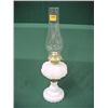 Image 1 : Satin Milk Glass Lamp...