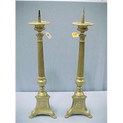 Pair of Large Brass Candlesticks...