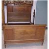 Image 1 : Carved Oak French Bed...