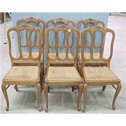 Six Country French Dining Chairs...