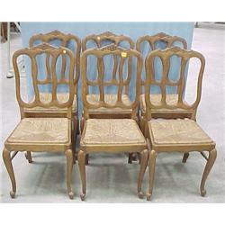 Six Country French Dining Chairs...