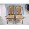 Image 1 : Four Oak T-Back Chairs...