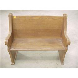 Oak Deacon's Bench...