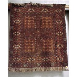 4'9" x 4'4" Wool Tribal Rug...