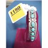 Image 1 : Silver and Turquoise Bracelet...