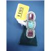 Image 1 : Silver and Turquoise Ring...
