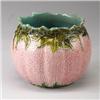 WARDLE AND COMPANY MAJOLICA jardiniere, circa 1900, melon form. Restoration to rim. Impressed mar…