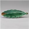 JOSEPH HOLDCROFT MAJOLICA banana leaf dish, circa 1875. Impressed J. HOLDCROFT. 13 1/2" length…