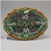 FRENCH PALISSY WARE charger, probably Paris, circa 1880, applied with a geometric pattern of natu…