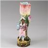 Continental BARBOTINE figural bud vase, probably Austrian, circa 1900, modeled as a Moorish girl …