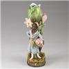 Continental BARBOTINE figural vase, probably Austrian, circa 1900, modeled as a Moorish boy holdi…