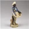Continental MAJOLICA figural vide poche, probably German, circa 1885, modeled as a black kitchen …