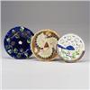 Image 1 : Three Victorian MAJOLICA dessert plates, circa 1870-1880, comprising an English cobalt blue groun…