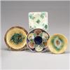 Image 1 : Three Victorian MAJOLICA dishes and a saucer, probably English, circa 1870-1880, the dishes with …