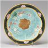 Image 1 : WEDGWOOD MAJOLICA dessert plate, dated 1882, with Japanese prunus on pale blue ground. Impressed …