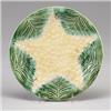 Image 1 : ETRUSCAN MAJOLICA cauliflower plate, circa 1875, in naturalistic colors with pink edging to leave…