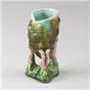 Image 1 : ENGLISH MAJOLICA vase, circa 1875, modeled as a naturalistic shell supported by three branches of…