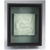Image 1 : Fine ERNST TEICHERT (Germany) tile with molded fish, celadon glaze, in black box frame. Two small…