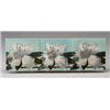Image 1 : Three fine GILLIOT & Cie (Hemixem, Belgium) frieze tiles with a white and gray hibiscus with gree…