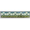 Image 1 : Five VILLEROY & BOCH frieze tiles embossed with white and yellow daisies with green leaves, on a …