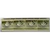 Image 1 : Eight German bullnose tiles, each embossed with a poppy under glossy green glaze. Some small nick…