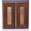 Image 1 : Pair of fine and rare CLAYCRAFT tall vertical tiles, molded with Pacific Coast landscapes and tre…