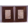 Image 1 : Pair of BATCHELDER tiles molded with peacocks facing each other under grape vines, and rubbed wit…