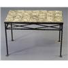 Image 1 : Rare wrought-iron table covered in MORAVIAN tiles depicting the seasons and animals, all covered …