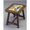 Image 1 : Fine TAYLOR tile-top table with six tiles decorated in cuerda seca with a couple of Spanish dance…
