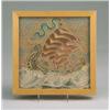 Image 1 : Large and fine DE PORCELEYNE FLES tile decorated in cuenca with a Viking ship on a stormy sea, in…