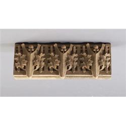 Architectural terra-cotta block from the Oliver P. Morton School, Hammond, Ind., designed by GEOR…
