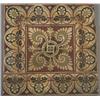 Image 1 : Nineteen VILLEROY & BOCH encaustic mosaic floor tiles and two spacers with a Classical floral pat…