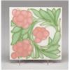 Image 1 : Fine GILLIOT & Cie (Hemixem, Belgium) tile decorated in trail-slip with large pink fruit and gree…