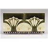 Image 1 : Pair of fine German frieze tiles with a foliate pattern in celadon with amber berries on green, u…