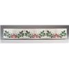Image 1 : Six SAINT-AMAND (France) tiles forming a frieze, decorated in pairs with a stencil of red flowers…