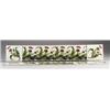 Image 1 : Twelve SAINT-AMAND (France) tiles decorated with a stenciled pattern of red thistles with green l…