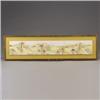 Image 1 : HARRIS STRONG horizontal five-tile panel of a tropical village landscape, mounted on a linen pane…