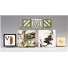 Image 1 : Seven assorted tiles: three EMPIRE 3" sq. with geometric cuerda seca designs (1/2) in greens; one…
